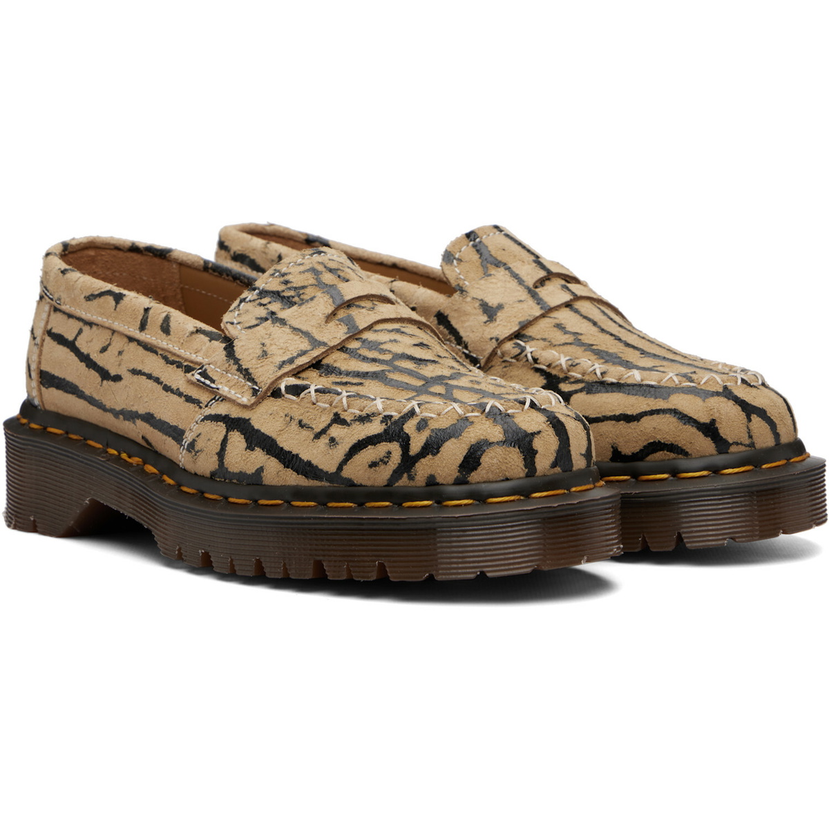 Dr. Martens Beige Delapre Suede Loafers