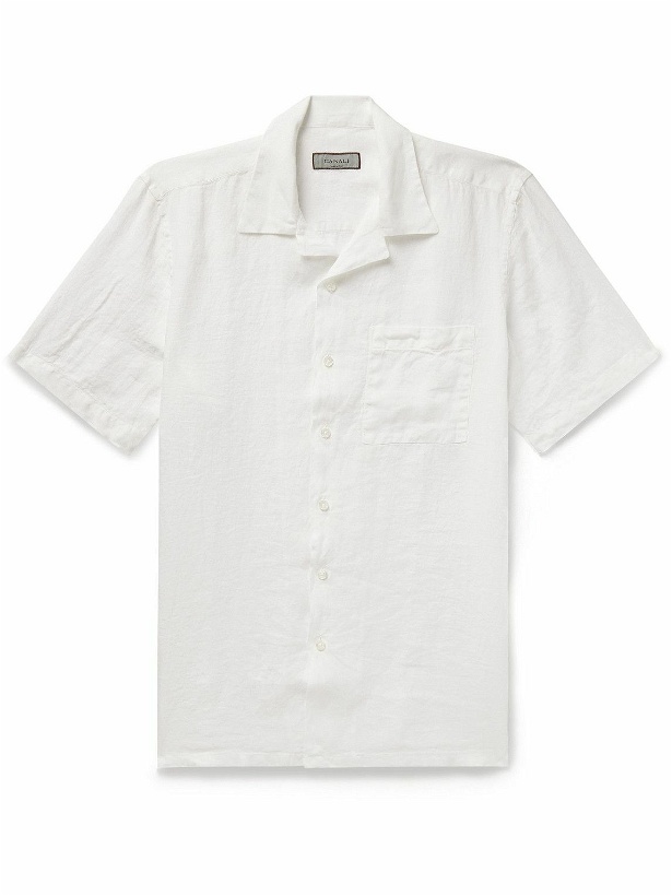 Photo: Canali - Camp-Collar Linen Shirt - White