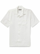 Canali - Camp-Collar Linen Shirt - White