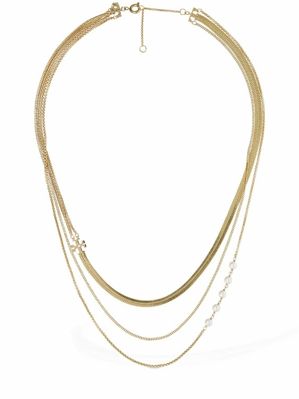 Photo: TORY BURCH Kira Faux Pearl Layered Necklace