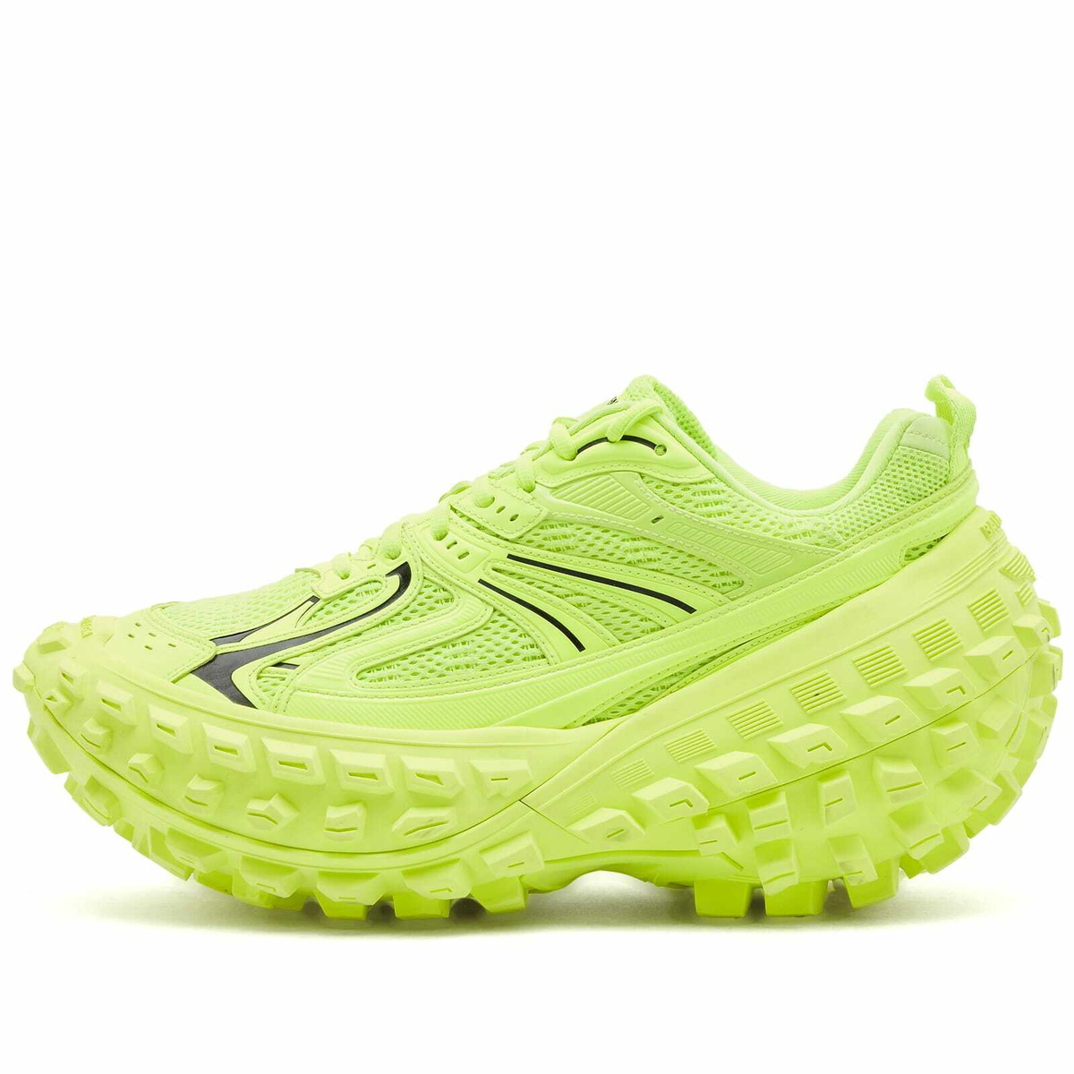 Balenciaga Men's Defender Sneakers in Fluo Yellow/Black Balenciaga