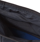 Bleu de Chauffe - Bantou Leather-Trimmed Ripstop Wash Bag - Blue