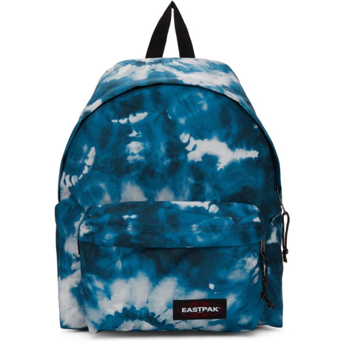 Photo: Eastpak SSENSE Exclusive Blue Tie Dye Padded Pakr Backpack