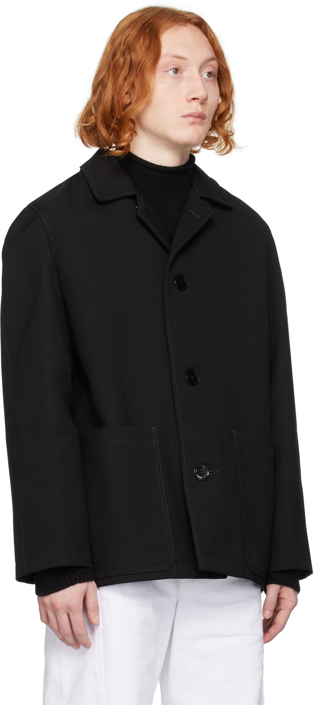 LEMAIRE Black Crombie Jacket Lemaire
