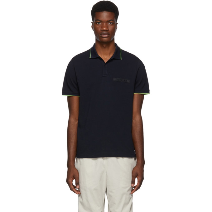 Photo: Moncler Navy Manica Corta Polo