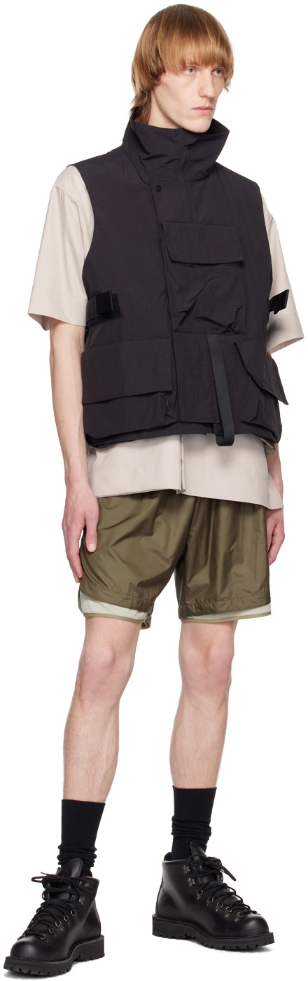 meanswhile Beige Side Slit Shirt