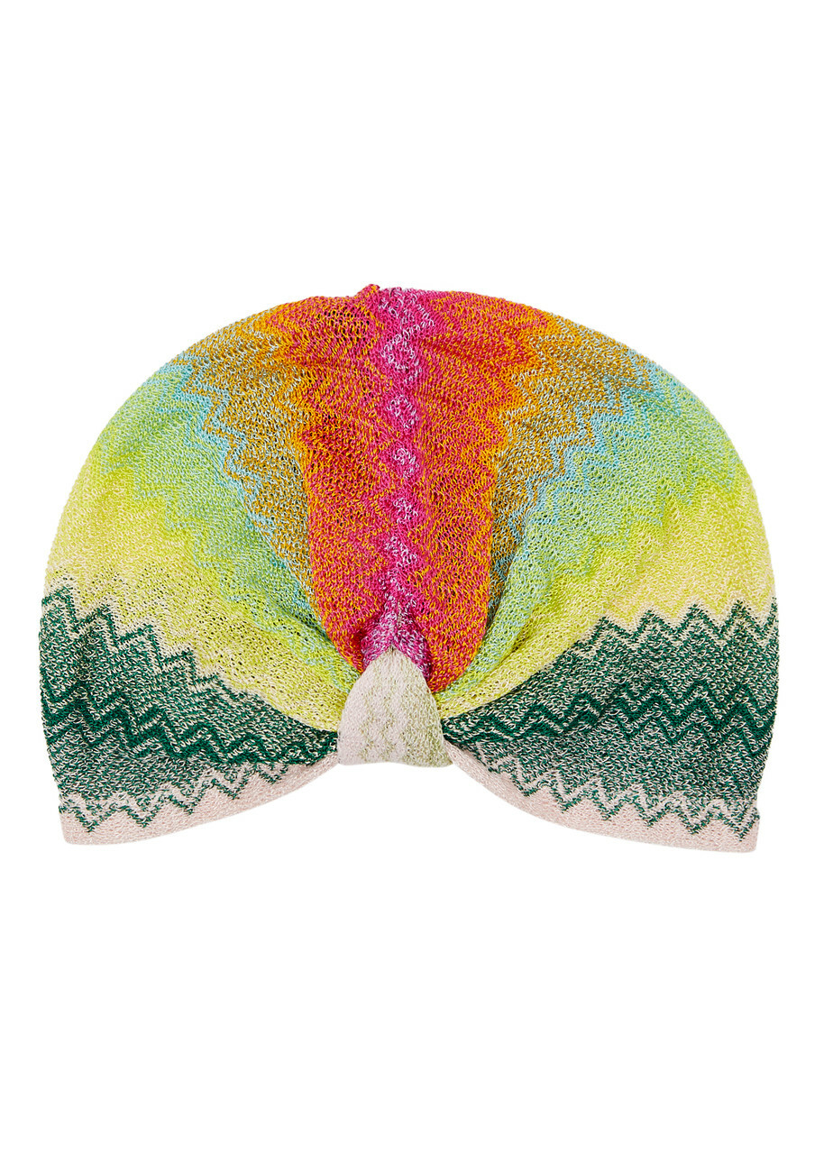 【MISSONI】 Lame head wrap Zigzag lamé head wrap in multicoloured - Missoni | Mytheresa