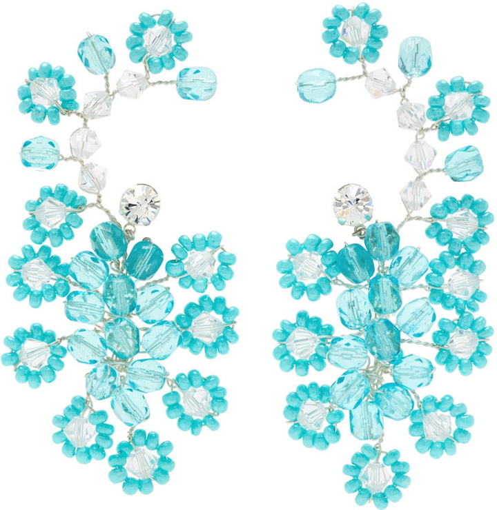 Photo: Magda Butrym Blue Anemone Crystal Cuff Earrings