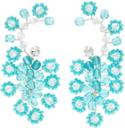 Magda Butrym Blue Anemone Crystal Cuff Earrings