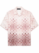 AMIRI - Convertible-Collar Logo-Print Silk-Twill Shirt - Pink