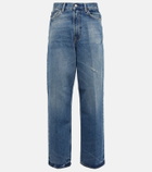Acne Studios - High-rise straight-leg cropped jeans