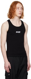 Moschino Black Embroidery Tank Top