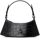 Mugler Black Embossed Crocodile Zenith Bag