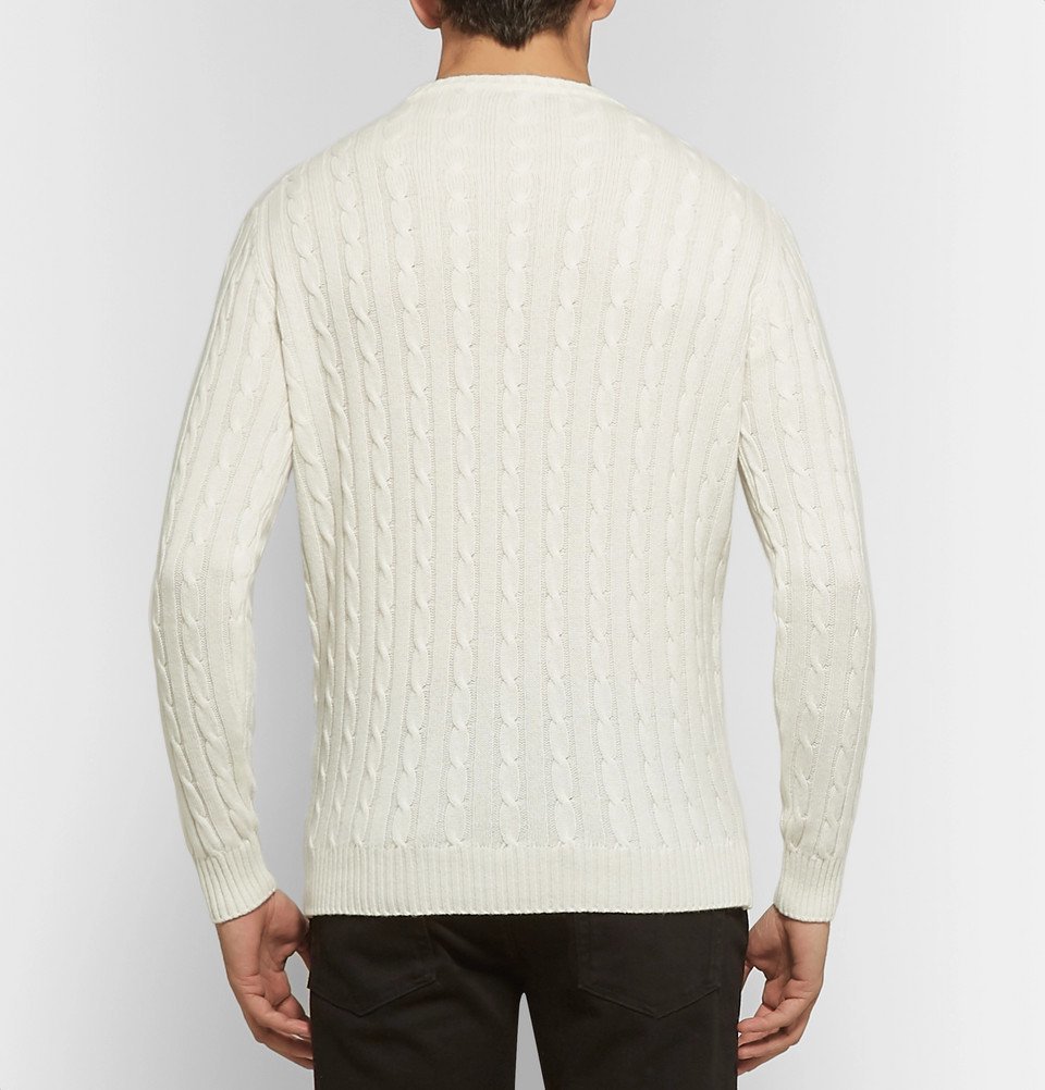 Thom Sweeney - Cable-Knit Cashmere Sweater - Men - Ivory Thom Sweeney