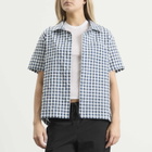 DUNST Women's Holiday Checked Shirt in Navy Check