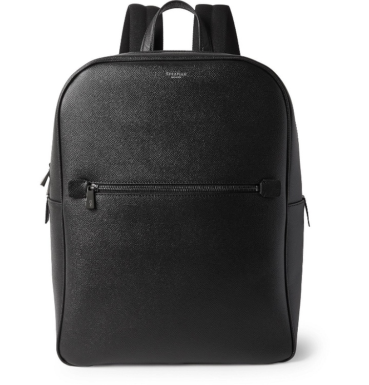 Photo: Serapian - Pebble-Grain Leather Backpack - Black