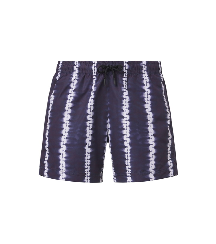 Photo: Commas Striped swim trunks
