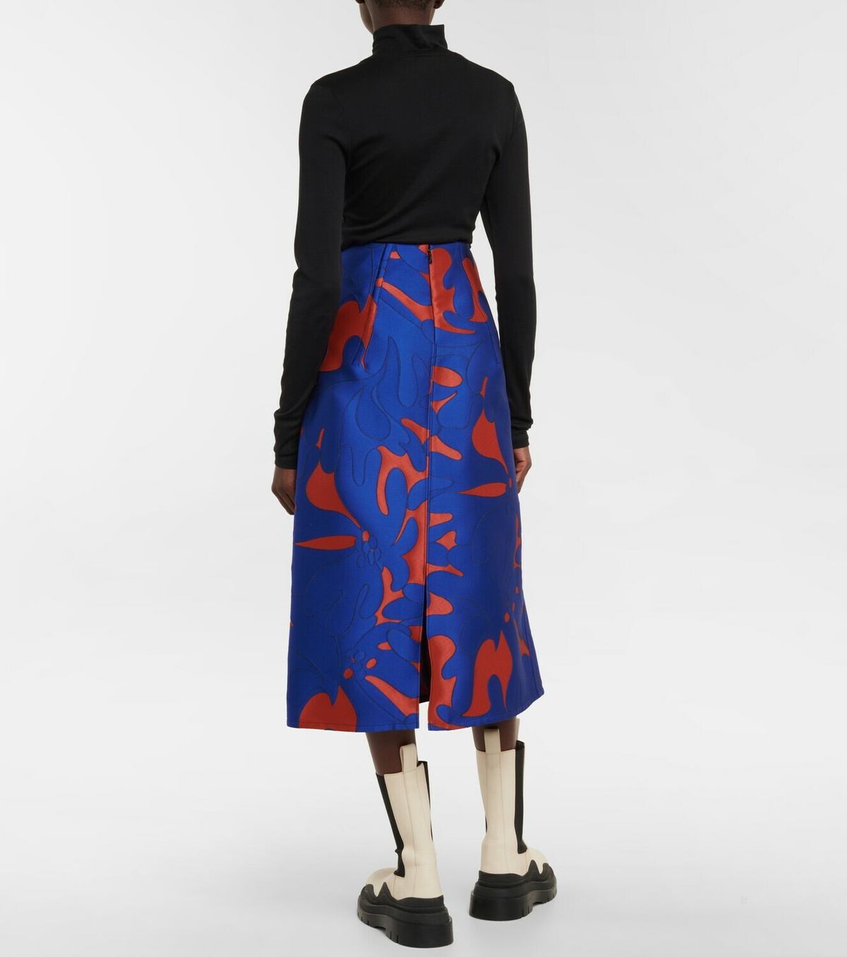 Moncler Genius - 2 Moncler 1952 floral jacquard midi skirt
