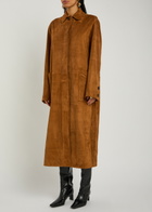 Stouls Corleone Suede Trench Coat Tan