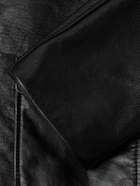 CELINE - Panelled Leather Jacket - Black