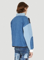 Drop 6 Patchwork Hooded Sweatshirt in Blue