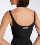 Prada Belted crêpe midi dress