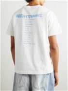 SAINT Mxxxxxx - FORESOMEONE Nightmare Printed Distressed Cotton-Jersey T-Shirt - White