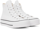 Converse White Chuck Taylor All Star Lift Leather High Top Sneakers