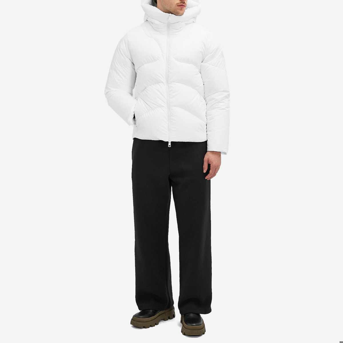 Moncler Men's Ripstop Padded Jacket in White Moncler