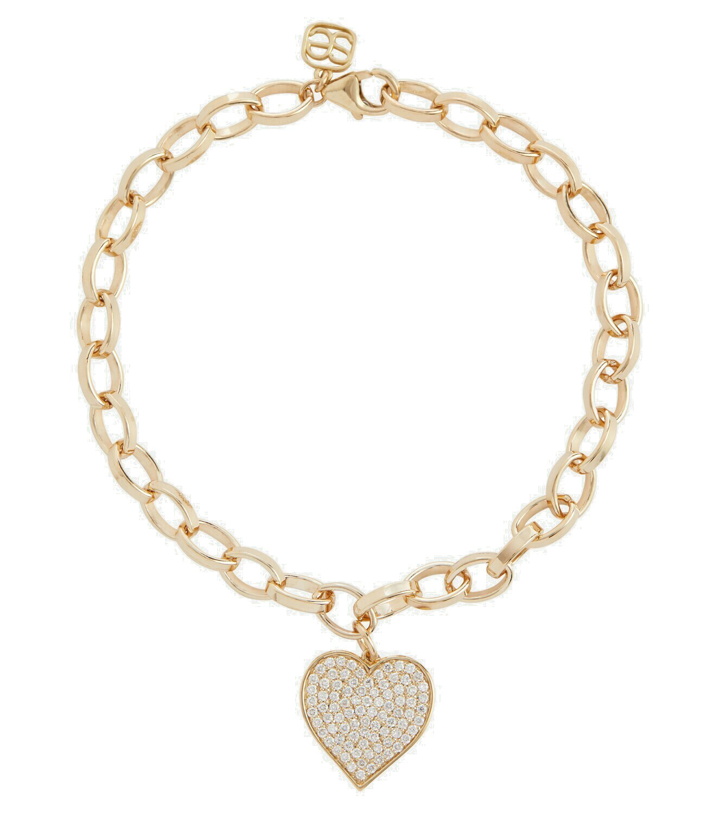 Photo: Sydney Evan Heart 14kt gold and diamond bracelet