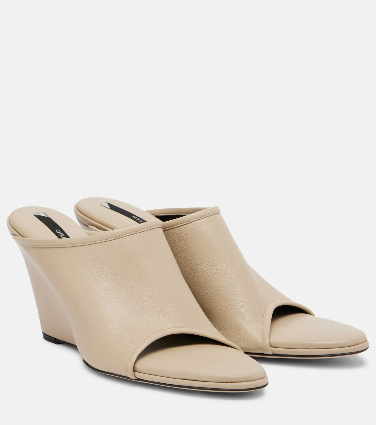 Christen Strap Stretch leather mules