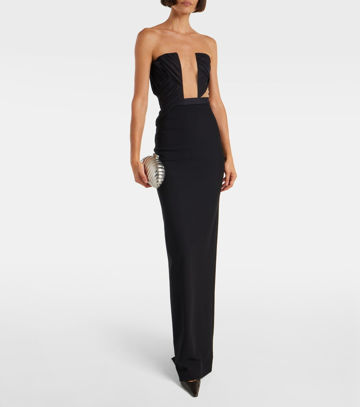 Nensi Dojaka Cutout strapless gown