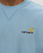 Carhartt Wip American Script Sweat Blue - Mens - Sweatshirts
