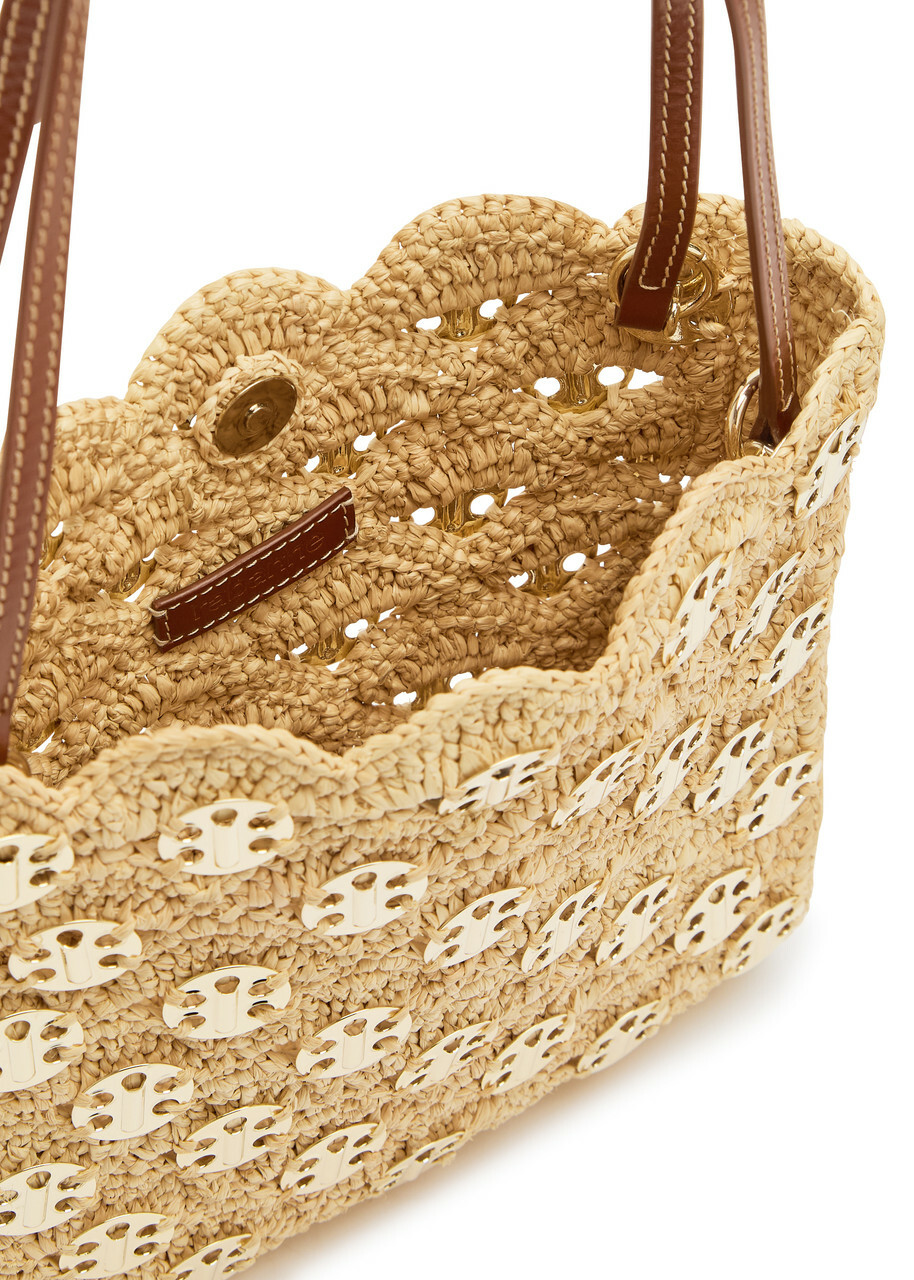 Rabanne Sac A Main Embellished Raffia Shoulder bag - Natural - One Size