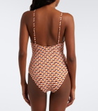Melissa Odabash Surfside cutout printed swimsuit
