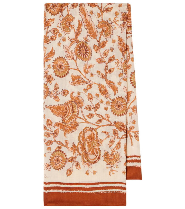 Photo: Loro Piana Floral cashmere and silk scarf