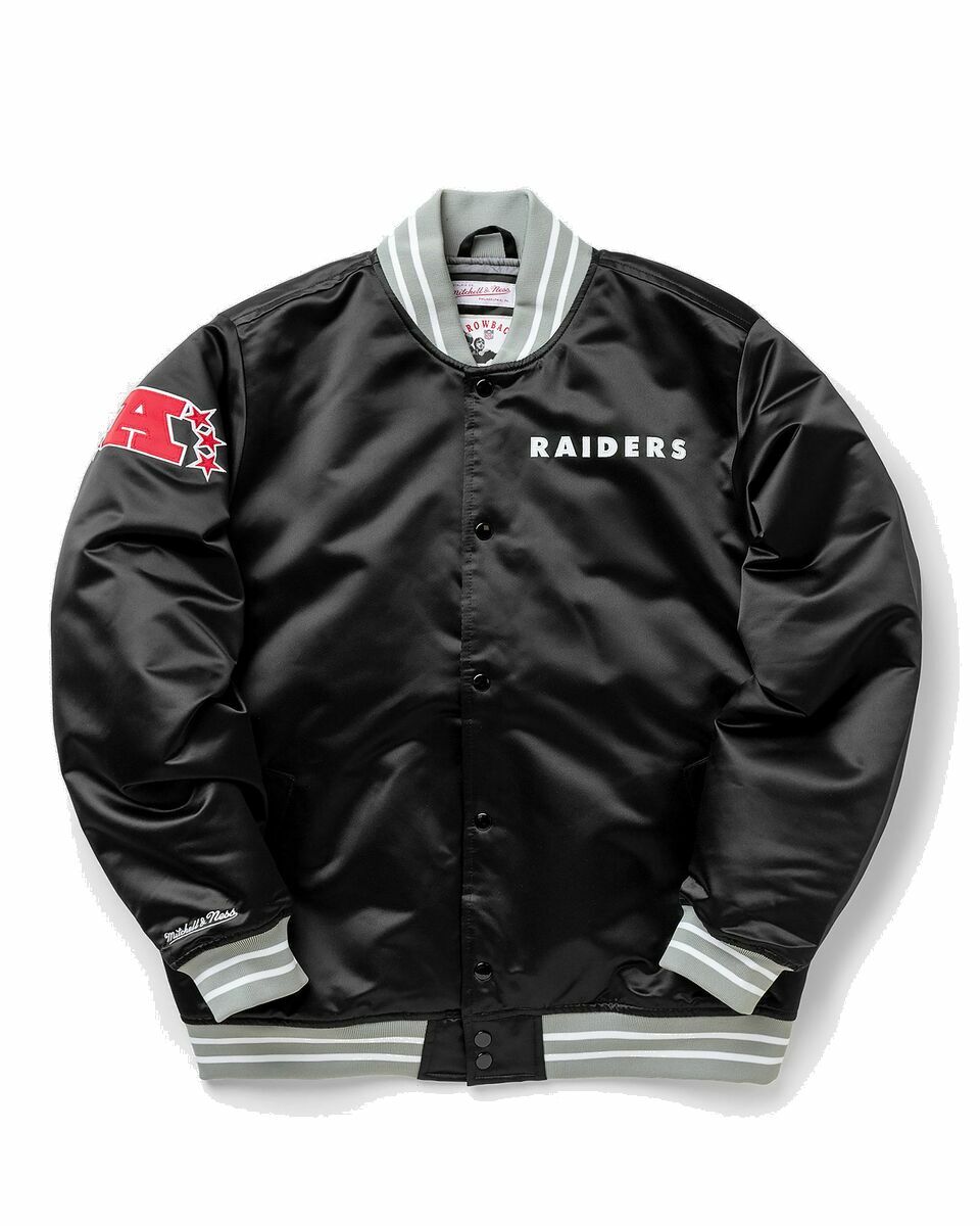 Photo: Mitchell & Ness Nfl Heavyweight Satin Jacket Oakland Raiders Black - Mens - College Jackets/Team Jackets