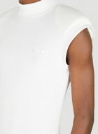 Padded Shoulders Top in White