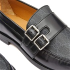 Gucci Men's Mellenial Double Buckle GG Supreme Loafer in Black