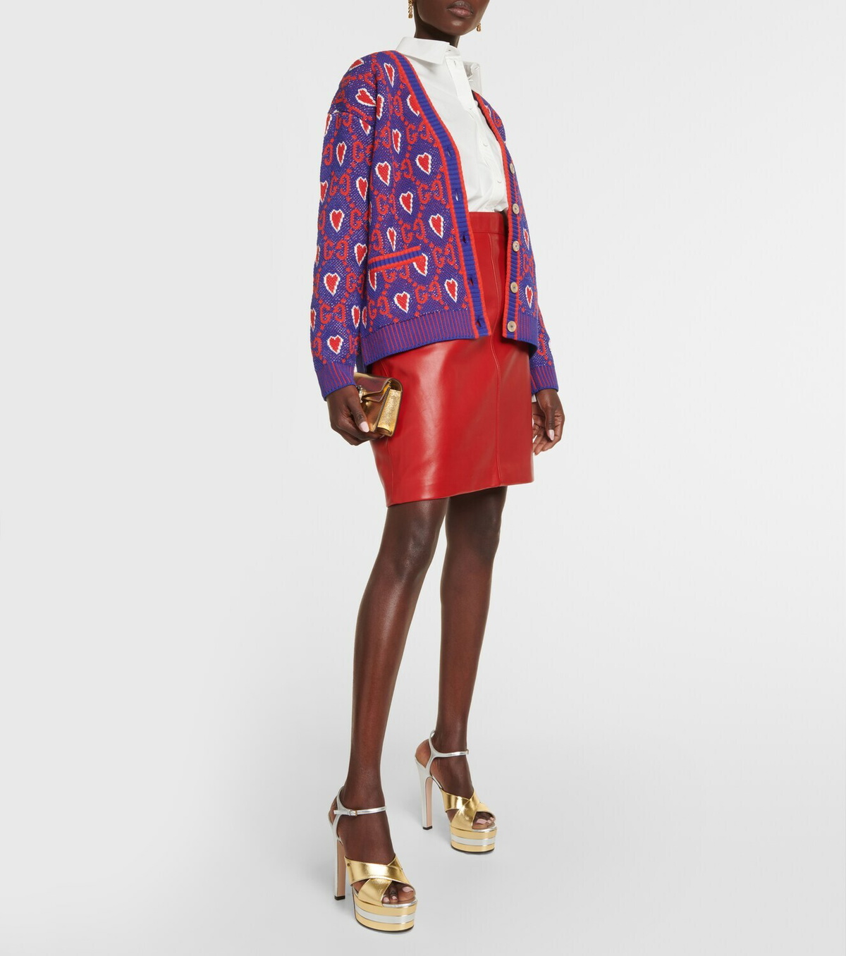 Gucci GG leather platform sandals Gucci