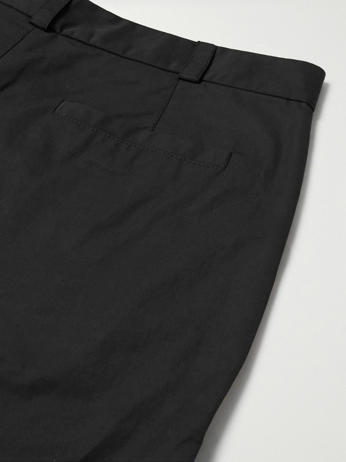 SAIF UD DEEN - Straight-Leg Panelled Cotton-Blend Shell Cargo Trousers - Black