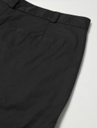 SAIF UD DEEN - Straight-Leg Panelled Cotton-Blend Shell Cargo Trousers - Black