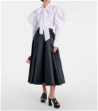 Patou High-rise duchesse satin maxi skirt