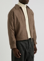 Universal Works Rose Bowl Checked Wool-blend Jacket Brown