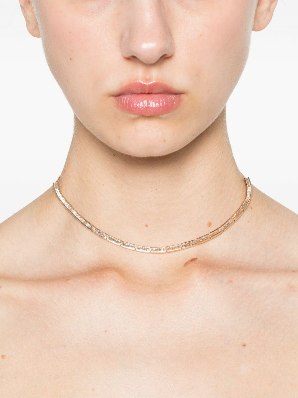 Dana Rebecca Designs 14K Yellow Gold Bar Station Diamond Necklace