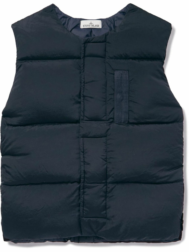 Photo: Stone Island - Quilted Crinkled-Shell Down Gilet - Blue