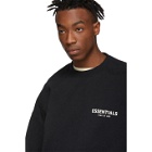 Essentials Black Pullover Crewneck Sweatshirt