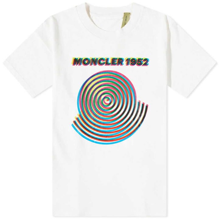 Photo: Moncler Men's Genius Spiral Logo T-Shirt in White