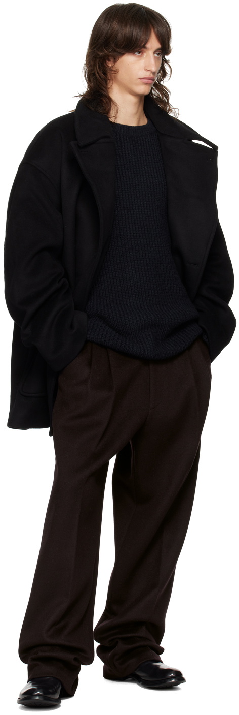 The Frankie Shop Navy Carter Crewneck Sweater