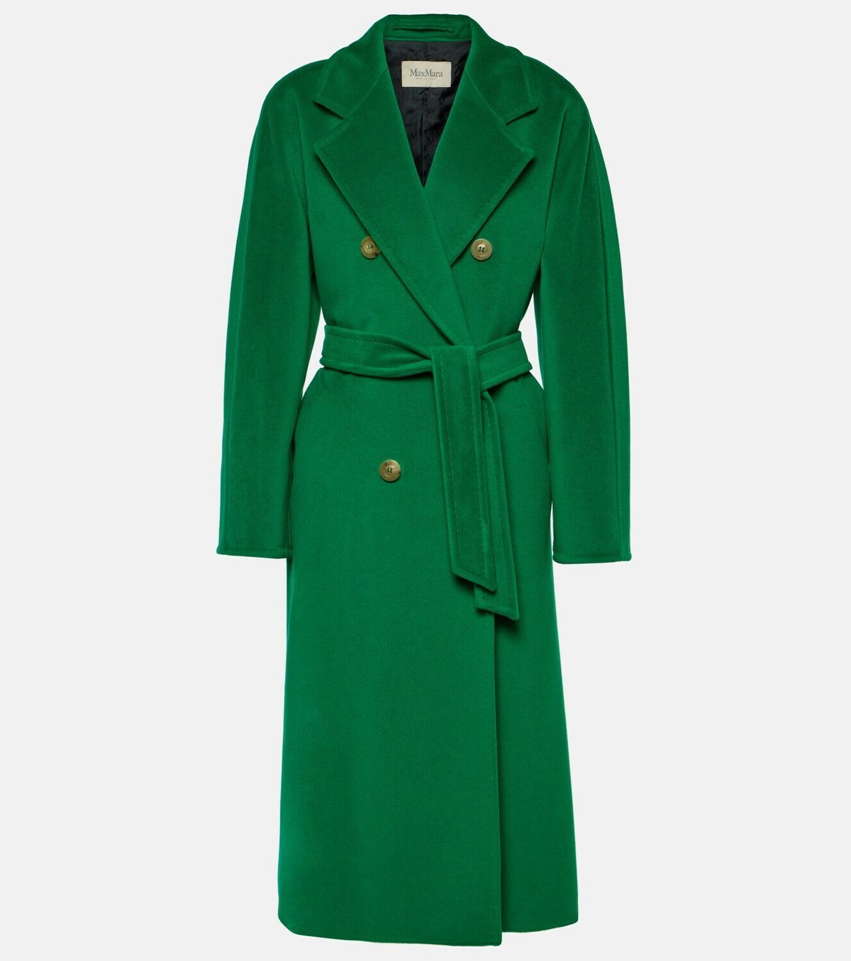 【関税&送料込】Max Mara Madame Double-Breasted Wool And Cas Max Mara Madame Double Breasted Wool & Cashmere Belted Coat